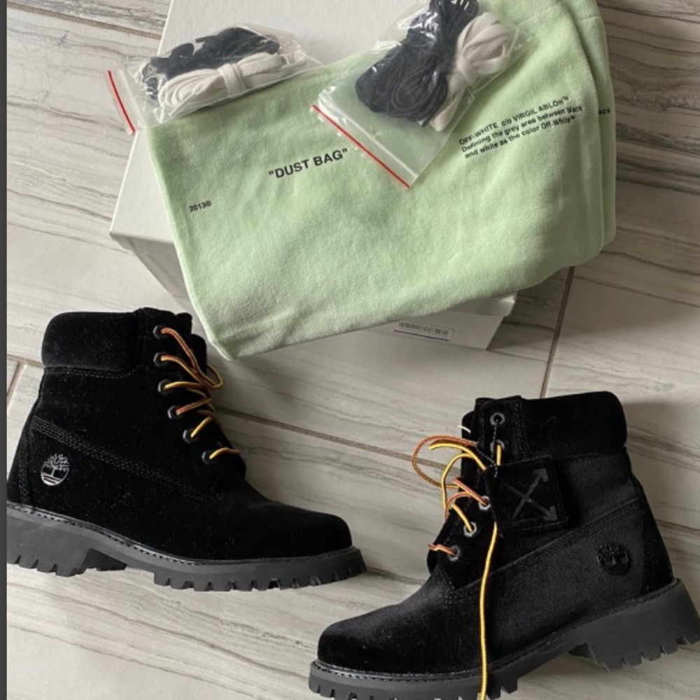 TIMBERLAND X OFF-WHITE BLACK VELVET.